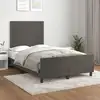 Image de Cadre De Lit Sans Matelas Gris Foncé 120x200 Cm Velours Vidaxl