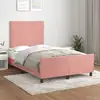 Image de Cadre De Lit Sans Matelas Rose 120x200 Cm Velours Vidaxl
