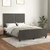 Image de Cadre De Lit Sans Matelas Gris Foncé 140x200 Cm Velours Vidaxl