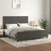 Image de Cadre De Lit Sans Matelas Gris Foncé 160x200 Cm Velours Vidaxl