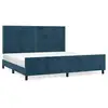 Image de Vidaxl cadre de lit sans matelas bleu foncé 200x200 cm velours