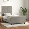 Image de Cadre De Lit Sans Matelas Gris Clair 80x200 Cm Velours Vidaxl