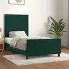Image de Cadre De Lit Sans Matelas Vert Foncé 80x200 Cm Velours Vidaxl