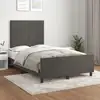 Image de Cadre De Lit Sans Matelas Gris Foncé 120x200 Cm Velours Vidaxl