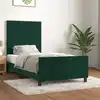 Image de Cadre De Lit Sans Matelas Vert Foncé 120x200 Cm Velours Vidaxl