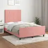 Image de Cadre De Lit Sans Matelas Rose 120x200 Cm Velours Vidaxl