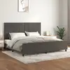 Image de Cadre De Lit Sans Matelas Gris Foncé 200x200 Cm Velours Vidaxl