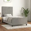 Image de Cadre De Lit Sans Matelas Gris Clair 80x200 Cm Velours Vidaxl