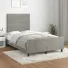 Image de Cadre De Lit Sans Matelas Gris Clair 120x200 Cm Velours Vidaxl
