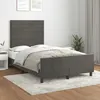 Image de Cadre De Lit Sans Matelas Gris Foncé 120x200 Cm Velours Vidaxl