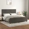 Image de Cadre De Lit Sans Matelas Gris Foncé 160x200 Cm Velours Vidaxl