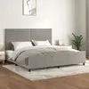 Image de Cadre De Lit Sans Matelas Gris Clair 200x200 Cm Velours Vidaxl