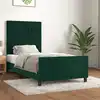 Image de Cadre De Lit Sans Matelas Vert Foncé 80x200 Cm Velours Vidaxl