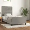 Image de Cadre De Lit Sans Matelas Gris Clair 90x200 Cm Velours Vidaxl