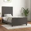 Image de Cadre De Lit Sans Matelas Gris Foncé 90x200 Cm Velours Vidaxl