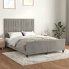 Image de Cadre De Lit Sans Matelas Gris Clair 140x190 Cm Velours Vidaxl