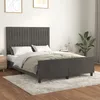 Image de Cadre De Lit Sans Matelas Gris Foncé 140x190 Cm Velours Vidaxl