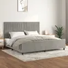 Image de Cadre De Lit Sans Matelas Gris Clair 200x200 Cm Velours Vidaxl