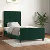 Image de Cadre De Lit Sans Matelas Vert Foncé 80x200 Cm Velours Vidaxl