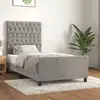 Image de Cadre De Lit Sans Matelas Gris Clair 100x200 Cm Velours Vidaxl