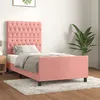 Image de Cadre De Lit Sans Matelas Rose 100x200 Cm Velours Vidaxl