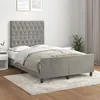 Image de Cadre De Lit Sans Matelas Gris Clair 120x200 Cm Velours Vidaxl