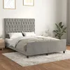 Image de Cadre De Lit Sans Matelas Gris Clair 140x190 Cm Velours Vidaxl