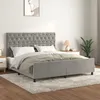 Image de Cadre De Lit Sans Matelas Gris Clair 160x200 Cm Velours Vidaxl