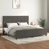 Image de Cadre De Lit Sans Matelas Gris Foncé 200x200 Cm Velours Vidaxl