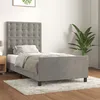 Image de Cadre De Lit Sans Matelas Gris Clair 80x200 Cm Velours Vidaxl