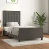 Image de Cadre De Lit Sans Matelas Gris Foncé 80x200 Cm Velours Vidaxl