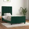 Image de Cadre De Lit Sans Matelas Vert Foncé 100x200 Cm Velours Vidaxl