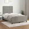 Image de Cadre De Lit Sans Matelas Gris Clair 120x200 Cm Velours Vidaxl