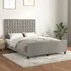 Image de Cadre De Lit Sans Matelas Gris Clair 140x190 Cm Velours Vidaxl