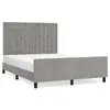 Image de Vidaxl cadre de lit sans matelas gris clair 140x190 cm velours