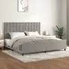 Image de Cadre De Lit Sans Matelas Gris Clair 200x200 Cm Velours Vidaxl