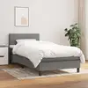 Image de Sommier À Lattes De Lit Avec Matelas Gris Foncé 90x200 Cm Tissu Vidaxl
