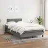 Image de Sommier À Lattes De Lit Avec Matelas Gris Foncé 120x200cm Tissu Vidaxl
