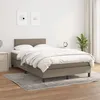 Image de Sommier À Lattes De Lit Avec Matelas Taupe 120x200 Cm Tissu Vidaxl