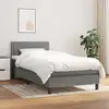 Image de Sommier À Lattes De Lit Avec Matelas Gris Foncé 80x200 Cm Tissu Vidaxl