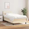 Image de Sommier À Lattes De Lit Avec Matelas Crème 80x200 Cm Tissu Vidaxl