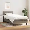 Image de Sommier À Lattes De Lit Avec Matelas Taupe 90x190 Cm Tissu Vidaxl