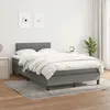 Image de Sommier À Lattes De Lit Avec Matelas Gris Foncé 120x200cm Tissu Vidaxl