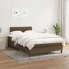 Image de Sommier À Lattes De Lit Avec Matelas Marron Foncé 120x200 Cm Vidaxl