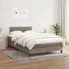 Image de Sommier À Lattes De Lit Avec Matelas Taupe 120x200 Cm Tissu Vidaxl