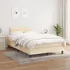 Image de Sommier À Lattes De Lit Avec Matelas Crème 120x200 Cm Tissu Vidaxl