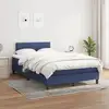 Image de Sommier À Lattes De Lit Avec Matelas Bleu 120x200 Cm Tissu Vidaxl