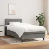 Image de Sommier À Lattes De Lit Avec Matelas Gris Foncé 90x200 Cm Tissu Vidaxl