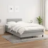 Image de Sommier À Lattes De Lit Avec Matelas Gris Clair 120x200cm Tissu Vidaxl