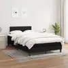 Image de Sommier À Lattes De Lit Avec Matelas Noir 120x200 Cm Tissu Vidaxl